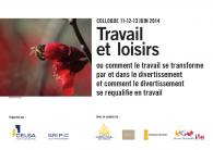 Flyer du colloque Travail et loisir Gripic Celsa 2014